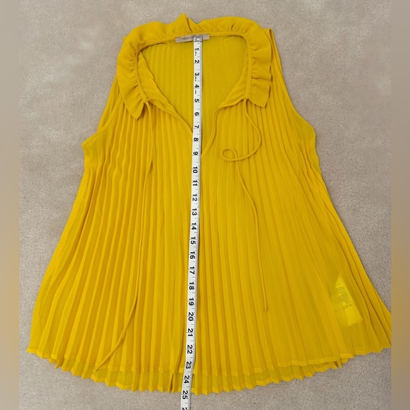 Pennyblack pleated yellow tank top with separate lining - Picture 6 of 14
